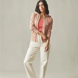 American Giant Lightweight Full Zip Sweatshirt Size Medium Canyon Clay Heather